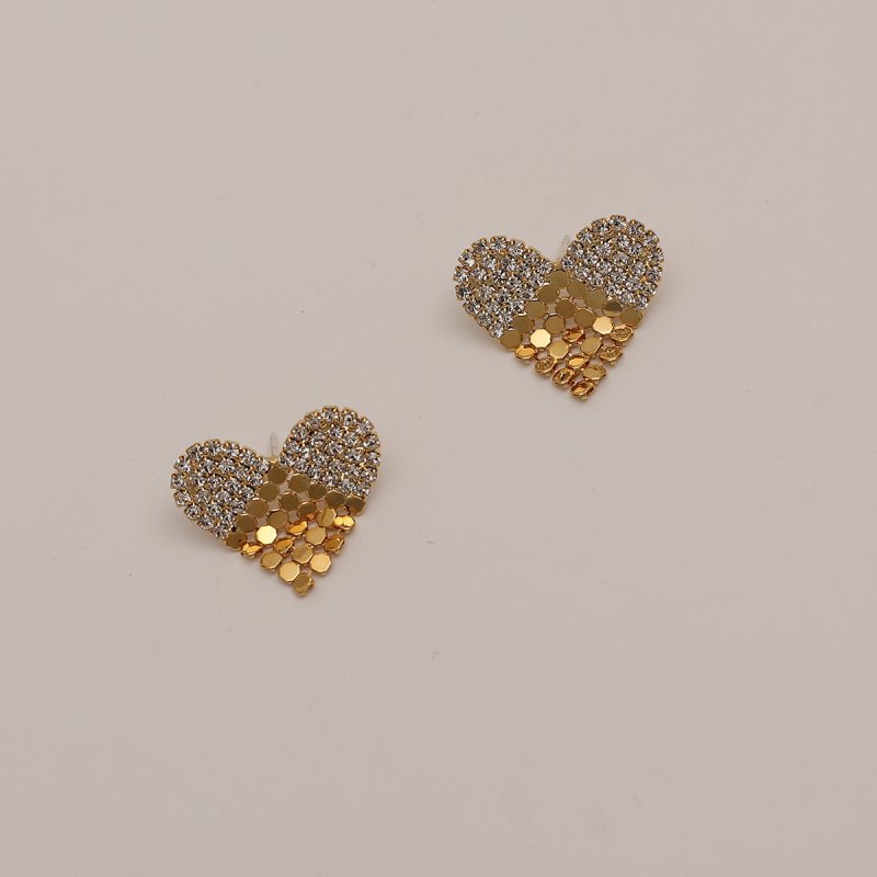 18k Gold Stud Earrings For Ladies-Jewearrings