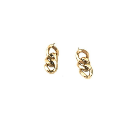 18K gold temperament U-shaped earrings long earrings-Jewearrings