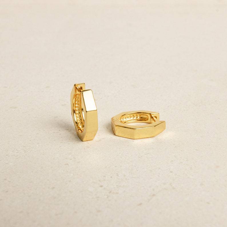 18K Real Gold Plated Classic Polygon Earrings-Jewearrings