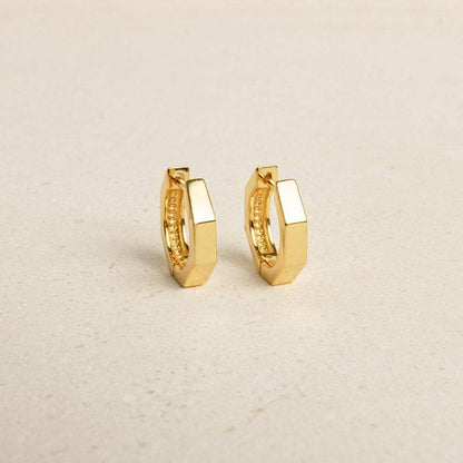 18K Real Gold Plated Classic Polygon Earrings-Jewearrings