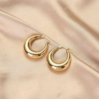 18K Vacuum Gold Plated Stainless Steel Earrings-Jewearrings