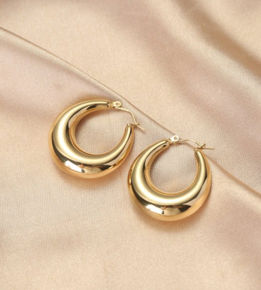 18K Vacuum Gold Plated Stainless Steel Earrings-Jewearrings