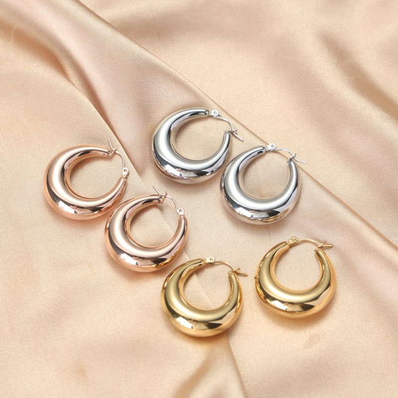 18K Vacuum Gold Plated Stainless Steel Earrings-Jewearrings