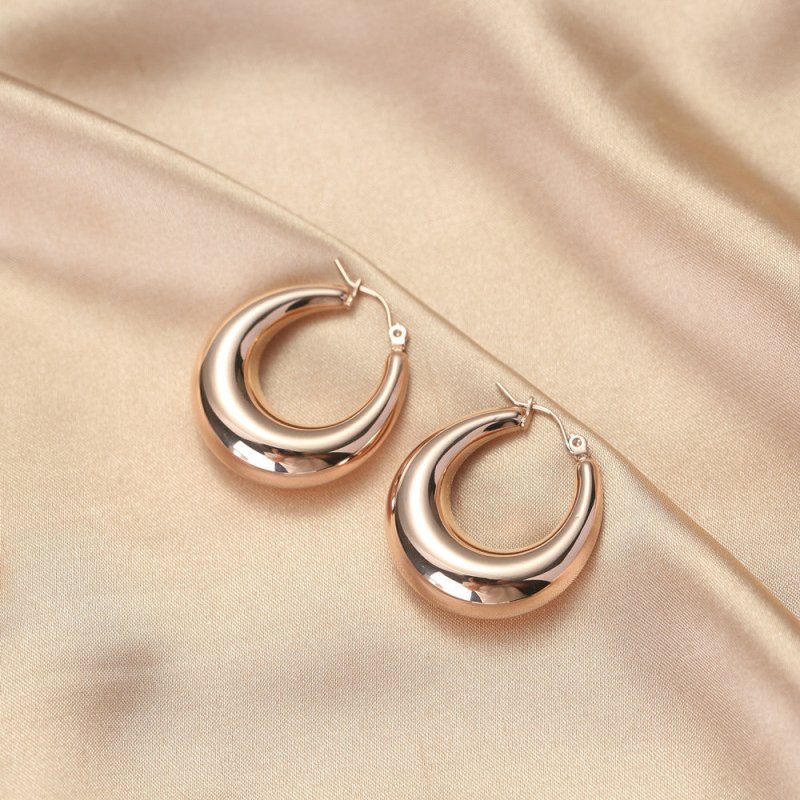 18K Vacuum Gold Plated Stainless Steel Earrings-Jewearrings