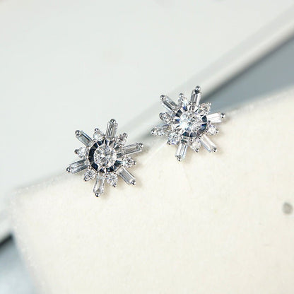 18k white gold diamond earrings-Jewearrings