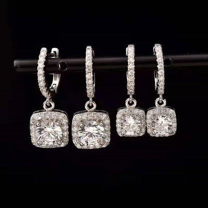 18k White Gold Stud Earrings 50 Minutes Ears-Jewearrings