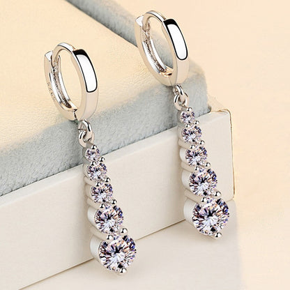 Fashion Silver-plated Earrings Drop Diamonds-Jewearrings