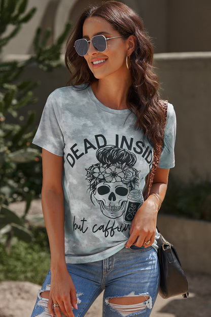 Skull Graphic Short Sleeve T-Shirt-Jewearrings