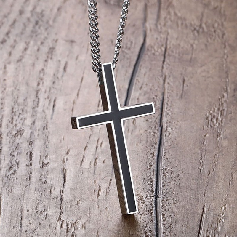 Men's stainless steel cross necklace earrings-Jewearrings