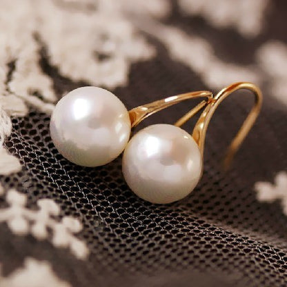 Simple pearl earrings for women-Jewearrings