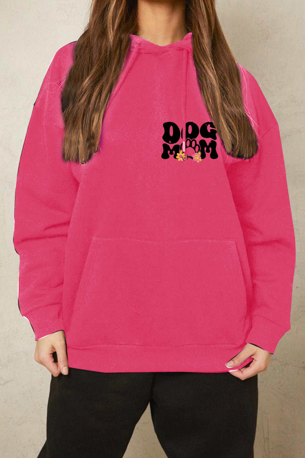 Simply Love Simply Love Full Size DOG MOM Graphic Hoodie-Jewearrings