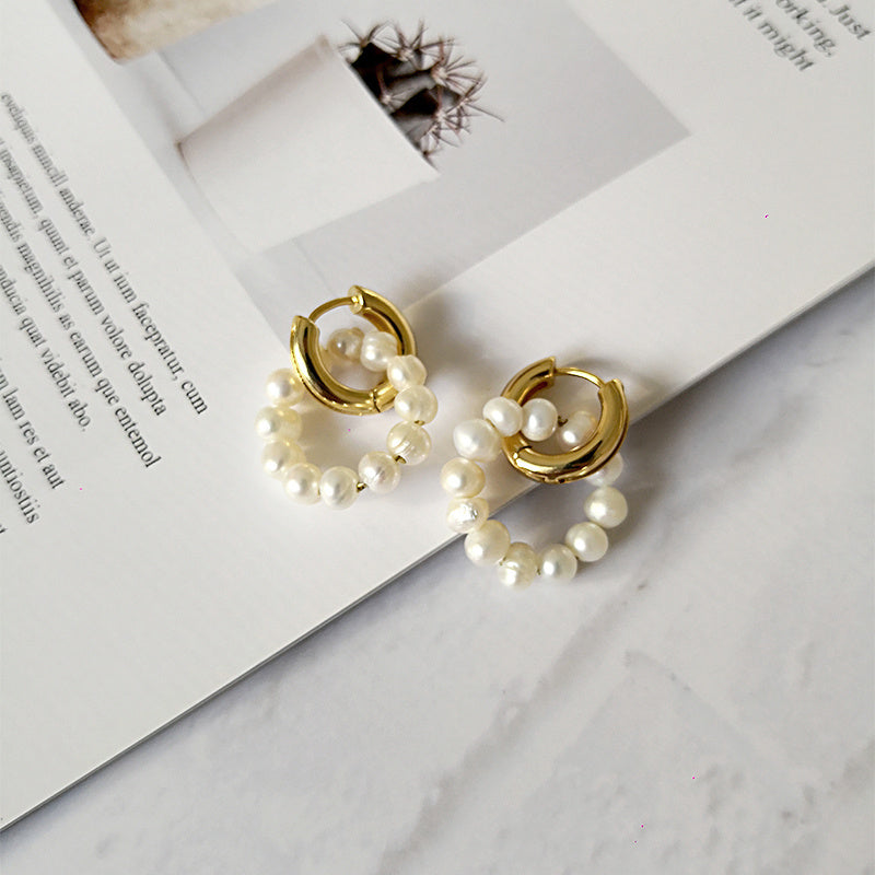 Vintage freshwater pearl earrings-Jewearrings