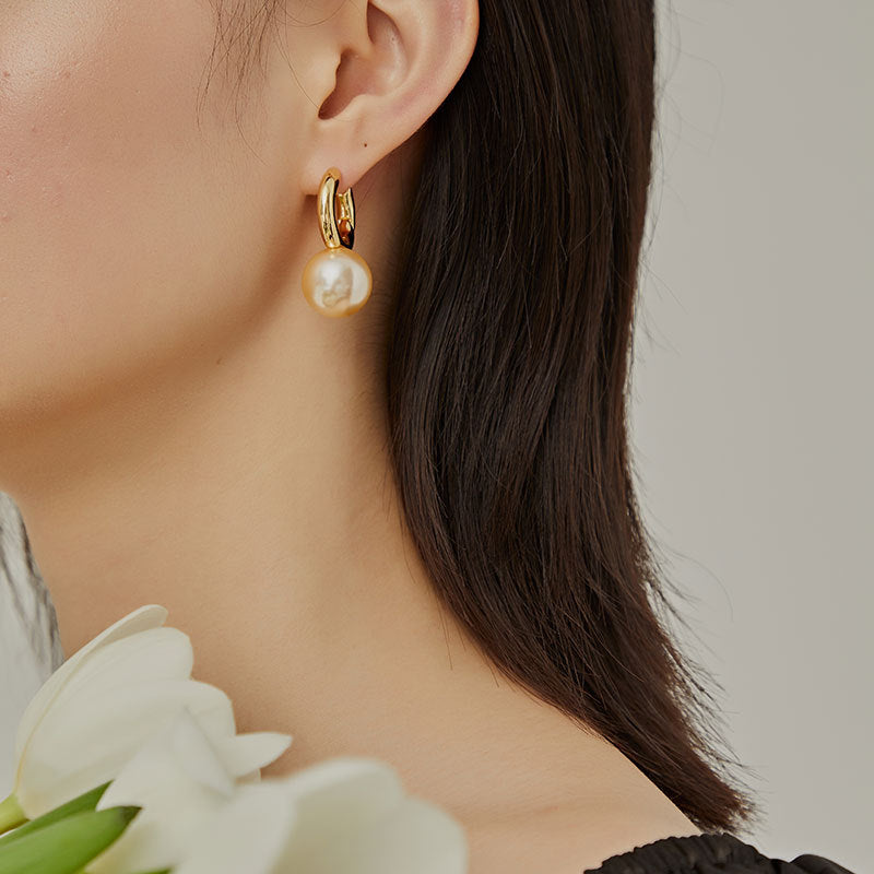 Simple fashion pearl ear stud earrings-Jewearrings