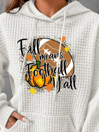 FALL MEANS FOOTBALL Y'ALL Graphic Hoodie-Jewearrings