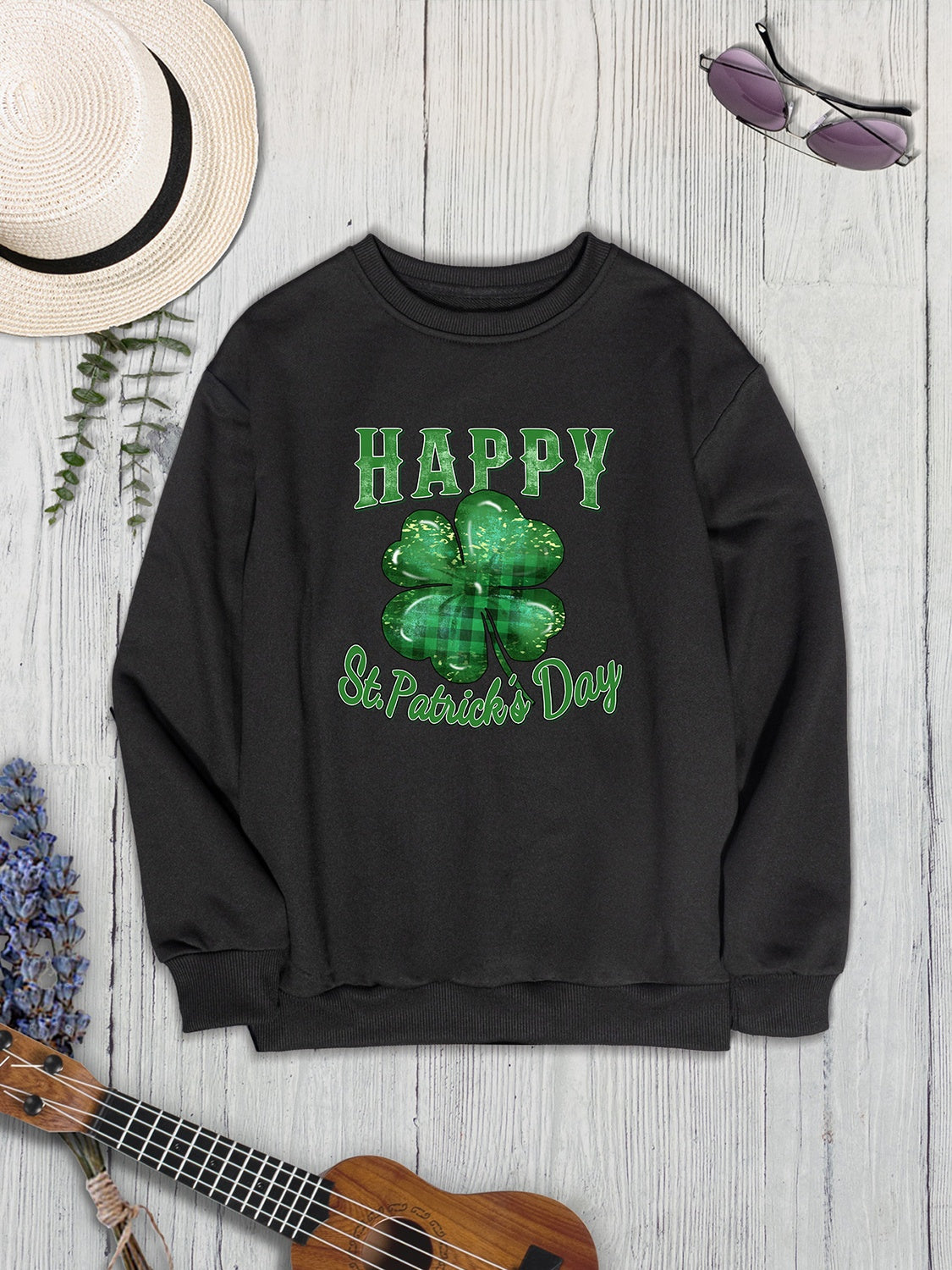 HAPPY ST. PATRICK'S DAY Dropped Shoulder Sweatshirt-Jewearrings