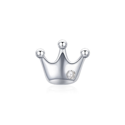 S925 Sterling Silver Classic Simple Crown Stud Earrings-Jewearrings