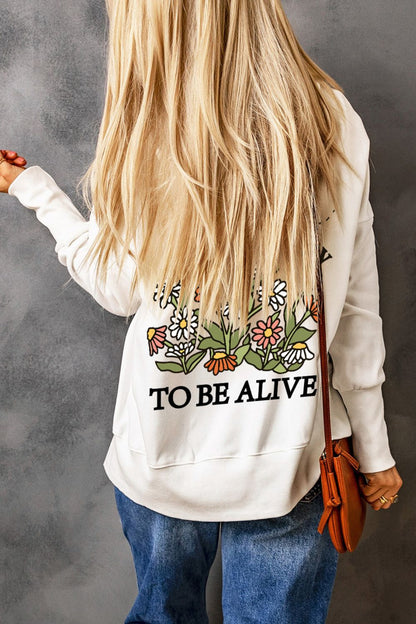 BEAUTIFUL DAY TO BE ALIVE Half Snap Hoodie-Jewearrings