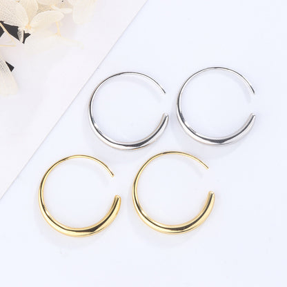 Sterling Silver European And American Minimalist Earrings-Jewearrings