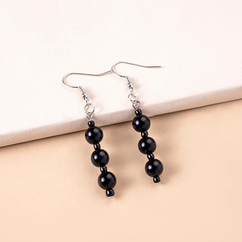 Anime Tokyo Revengers Imaushi Wakasa Earrings Vintage Black Beads Pendant Dangle Earrings-Jewearrings