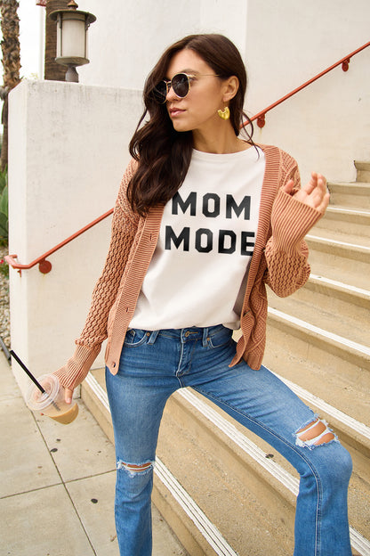 Simply Love Full Size MOM MODE Short Sleeve T-Shirt-Jewearrings