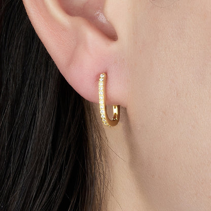 Melissa Oval Hoop Earrings-Jewearrings