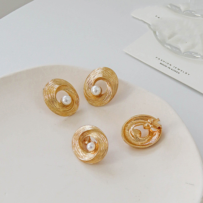 New Simple Pearl Earrings-Jewearrings