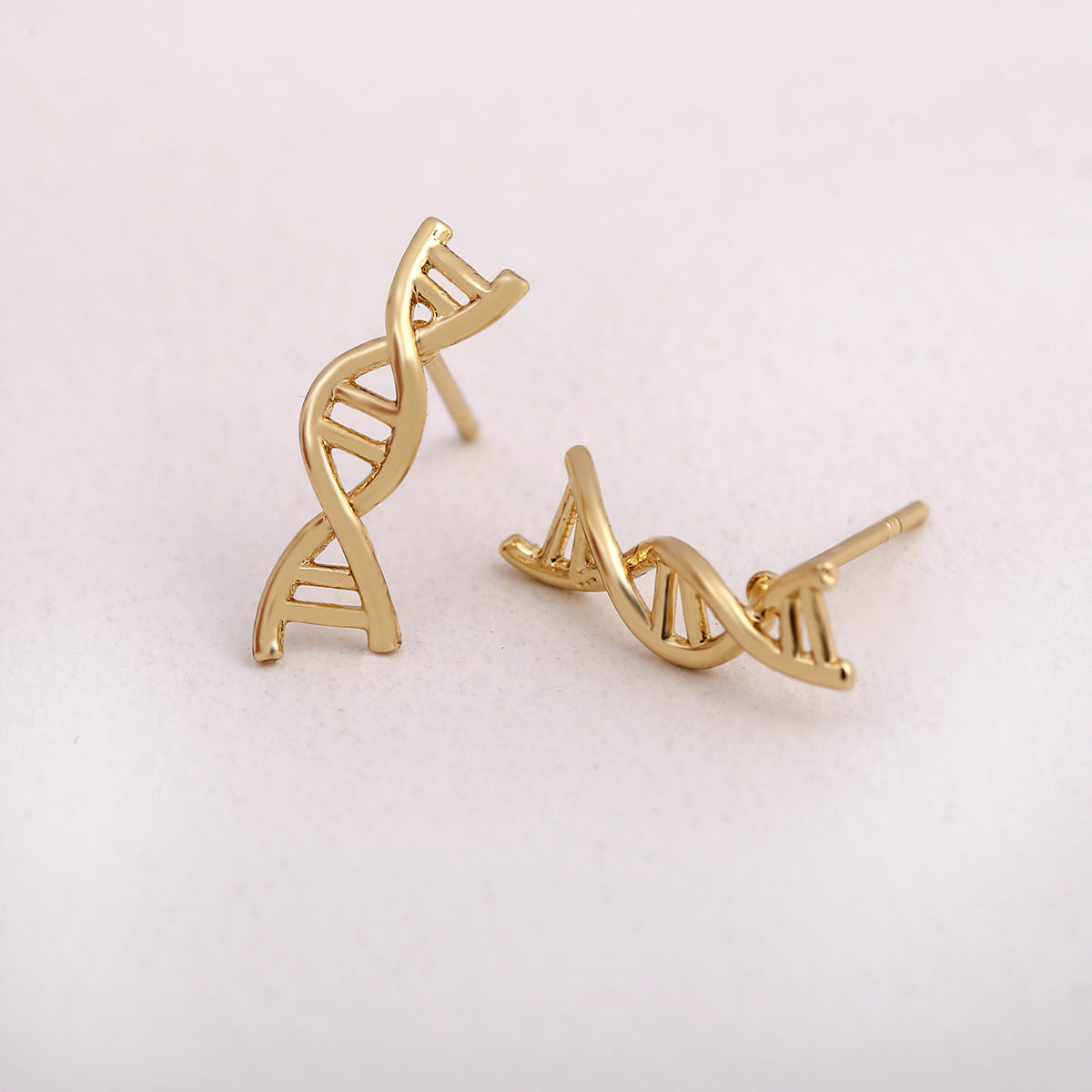 Women's Cute DNA Molecule Fashion Double Helix Stud Earrings-Jewearrings