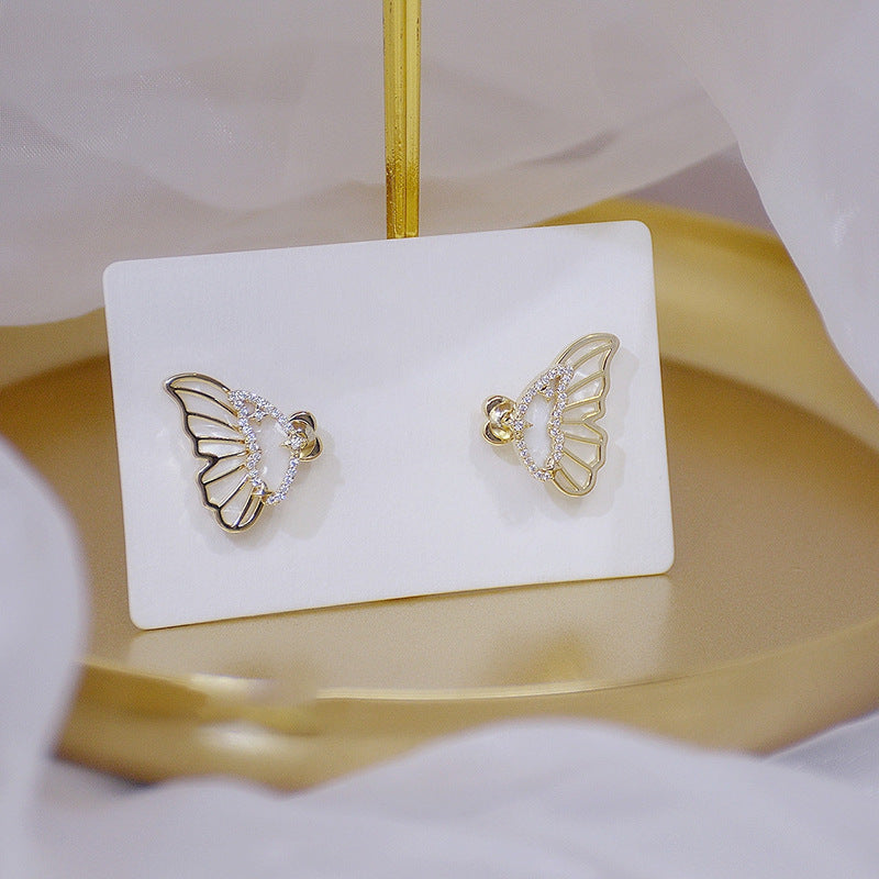 New 925 Silver Needle Small And Small Butterfly Stud Earrings-Jewearrings