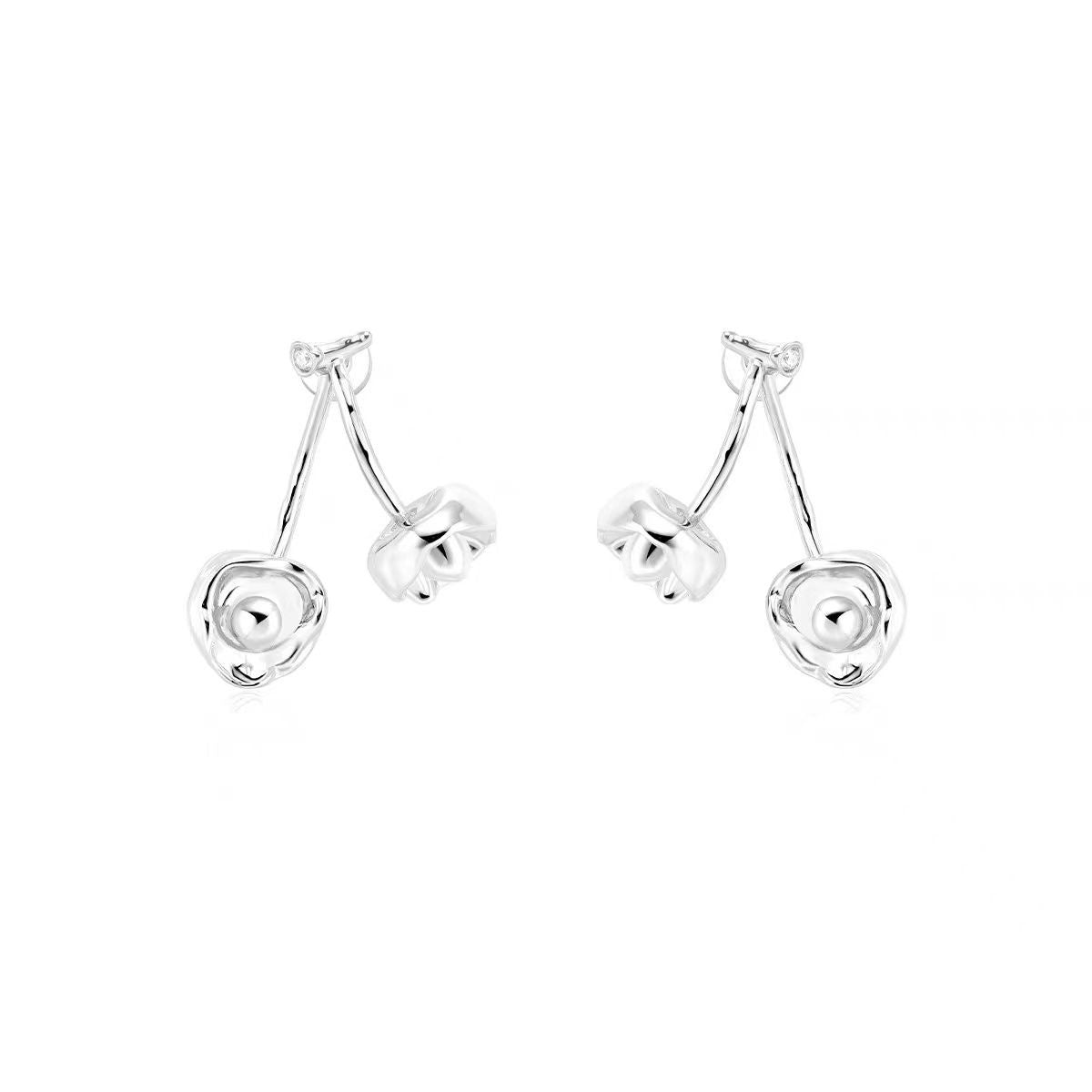 Women's Fashion Silver Plated Dual-wear Earrings-Jewearrings