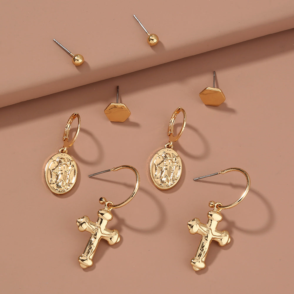 Religious Cross Multi-element Set Earrings-Jewearrings