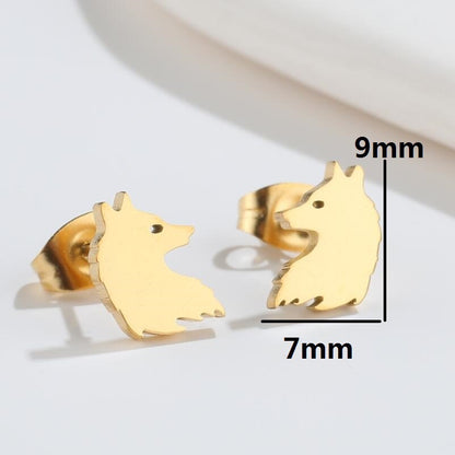 Cute Elf Animal Stud Earrings For Women Ins Style Personalized Earclip-Jewearrings