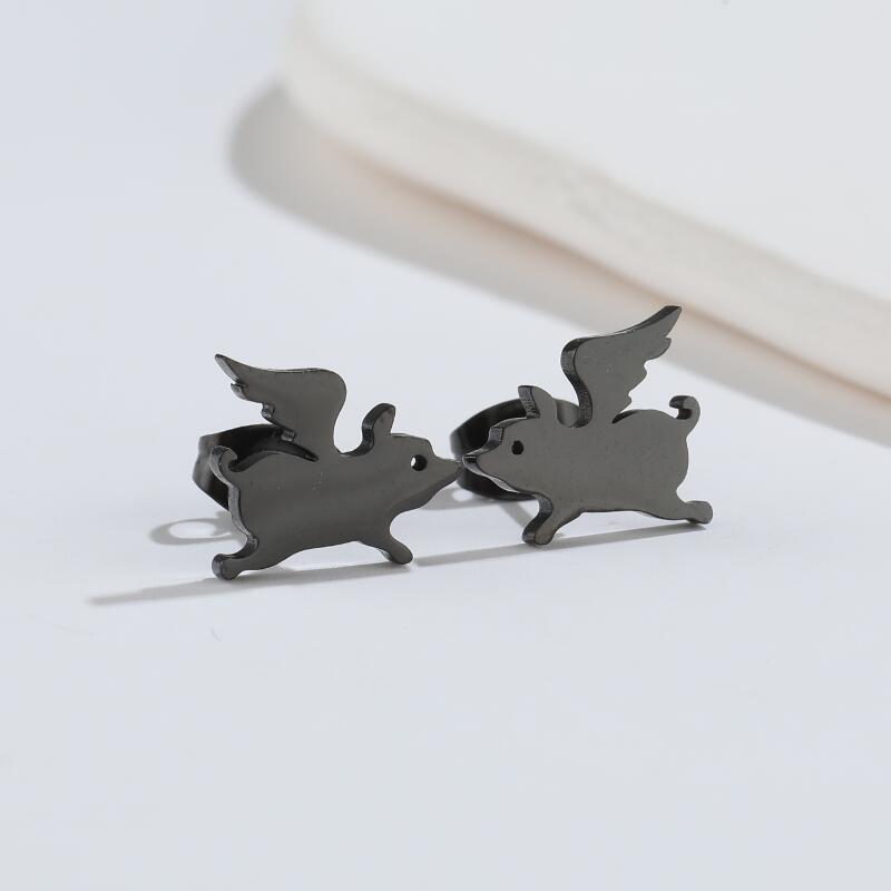 Cute Elf Animal Stud Earrings For Women Ins Style Personalized Earclip-Jewearrings