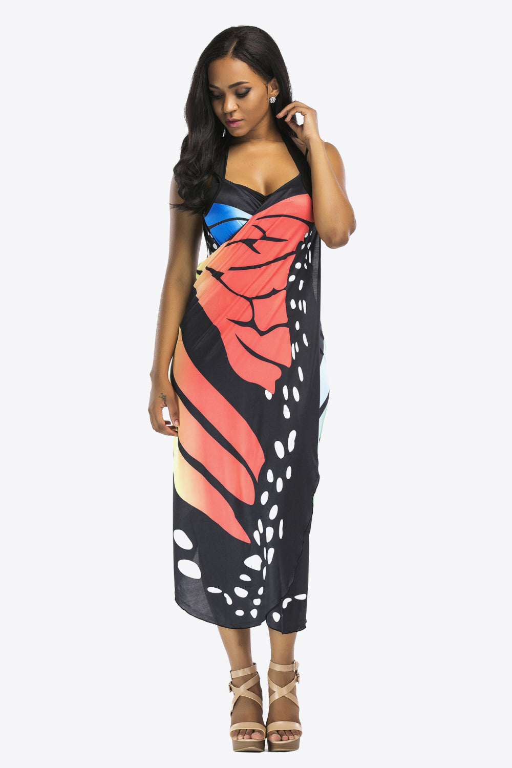 Butterfly Spaghetti Strap Cover Up-Jewearrings