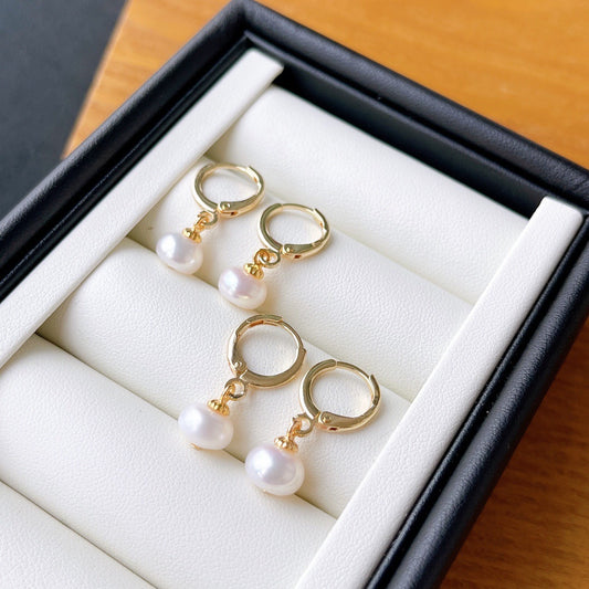 Women's Fashion Pearl Short Earrings-Jewearrings