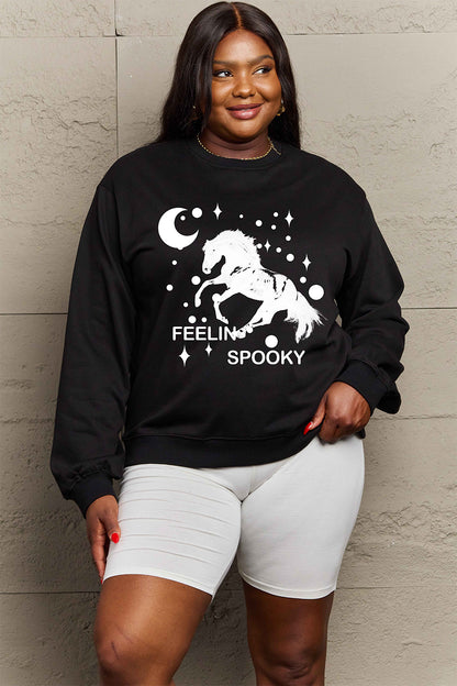 Simply Love Full Size Graphic Drop Shoulder Sweatshirt-Jewearrings