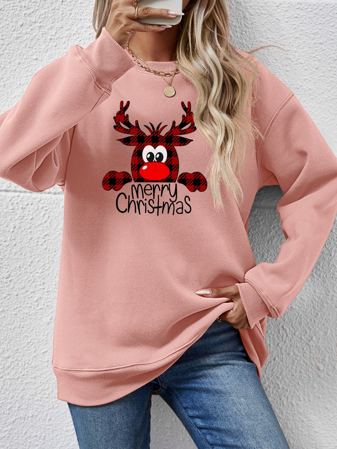 MERRY CHRISTMAS Graphic Sweatshirt-Jewearrings