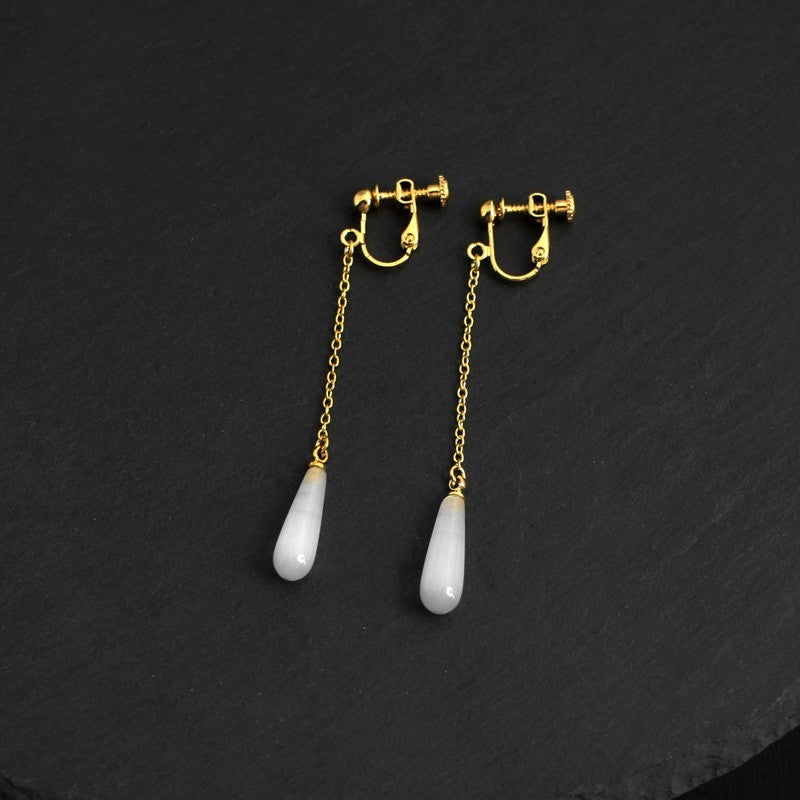 925 Sterling Silver Opal Drop Earrings-Jewearrings