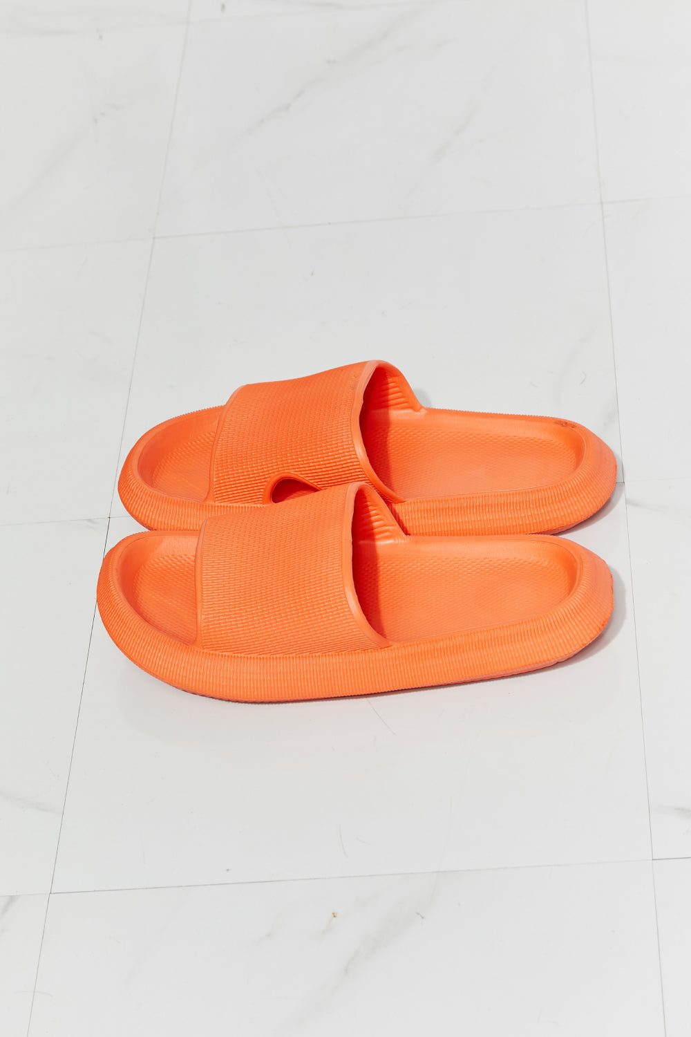 MMShoes Arms Around Me Open Toe Slide in Orange-Jewearrings