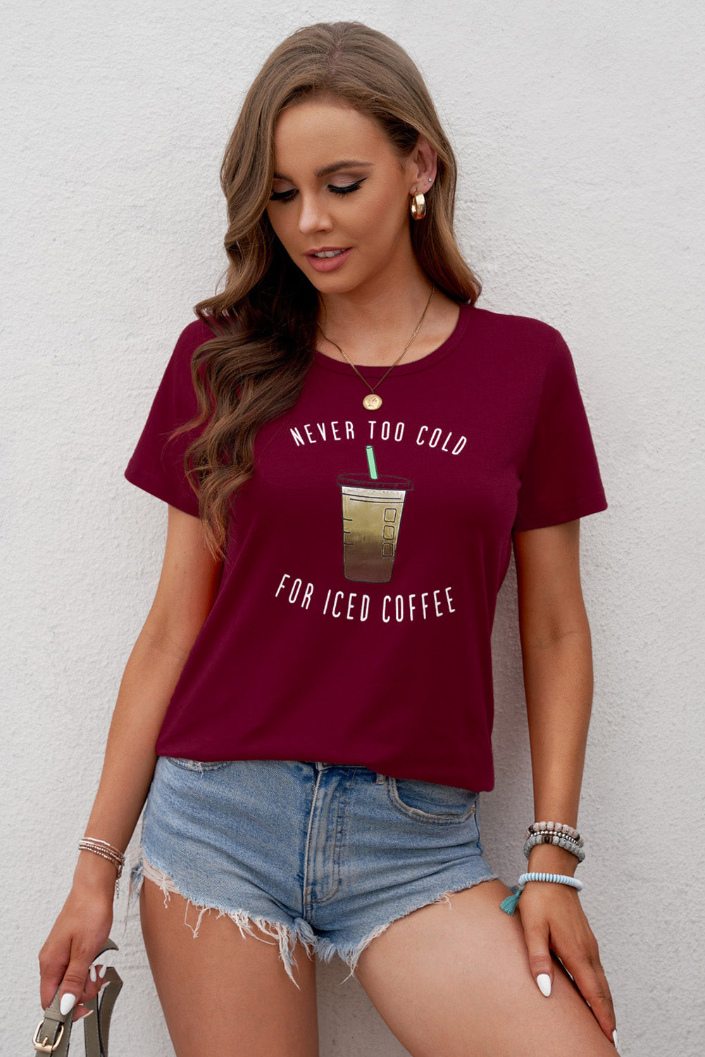 Never Too Cold for Iced Coffee Tee-Jewearrings