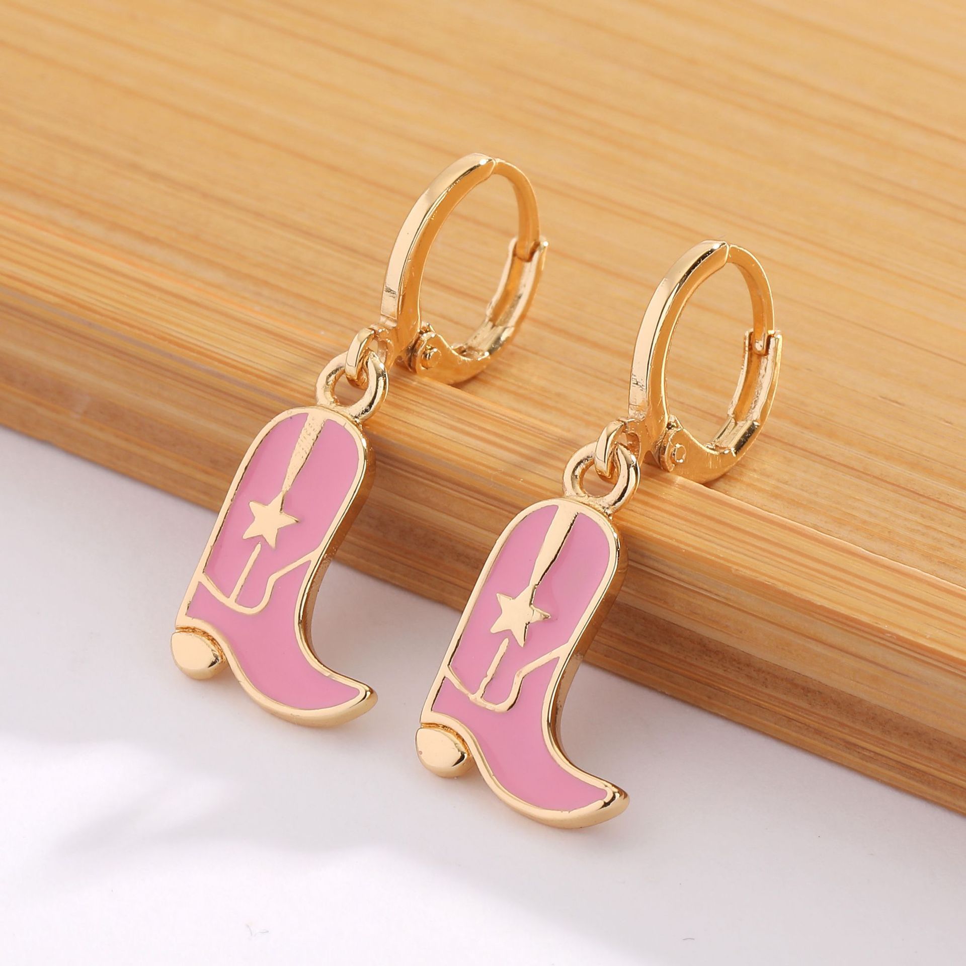 Women's High Heels Earrings Gold Plated Copper-Jewearrings