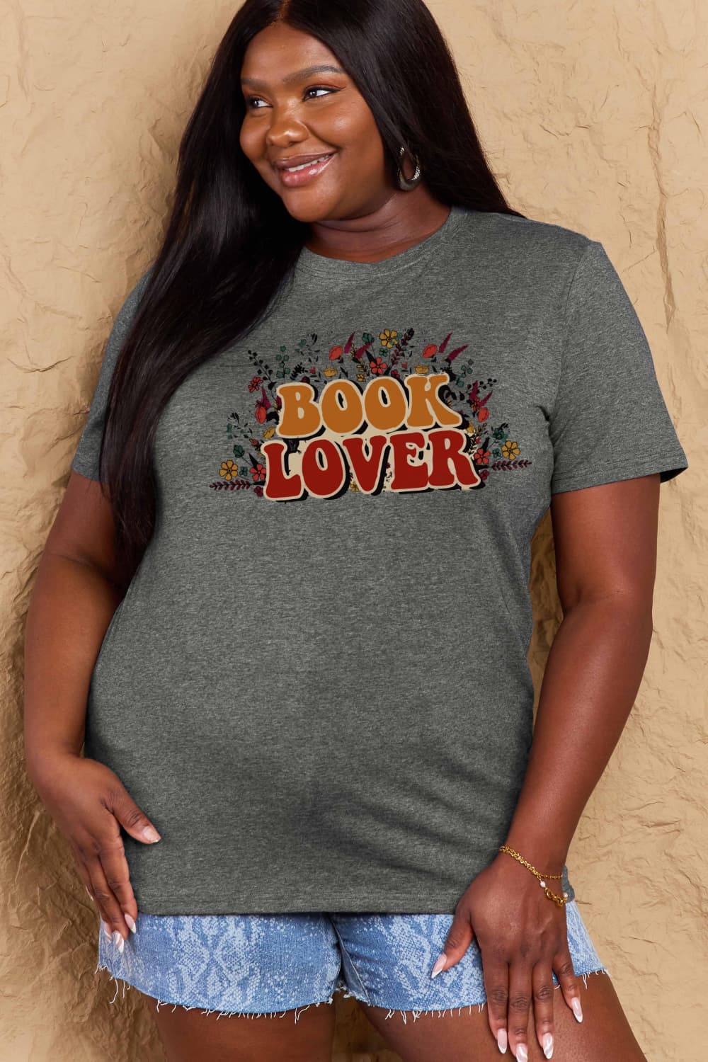 Simply Love Full Size BOOK LOVER Graphic Cotton Tee-Jewearrings