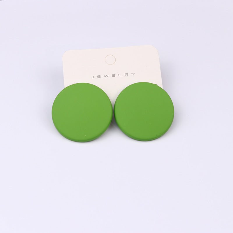 20 Color Round Spray Paint Earrings Simple Fashion Acrylic Personality Candy Color-Jewearrings