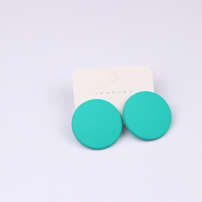 20 Color Round Spray Paint Earrings Simple Fashion Acrylic Personality Candy Color-Jewearrings