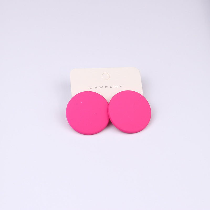 20 Color Round Spray Paint Earrings Simple Fashion Acrylic Personality Candy Color-Jewearrings