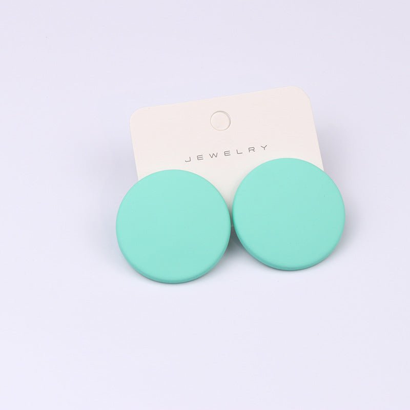 20 Color Round Spray Paint Earrings Simple Fashion Acrylic Personality Candy Color-Jewearrings