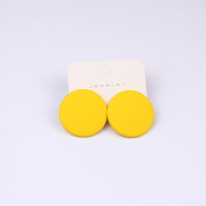 20 Color Round Spray Paint Earrings Simple Fashion Acrylic Personality Candy Color-Jewearrings