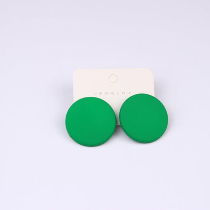 20 Color Round Spray Paint Earrings Simple Fashion Acrylic Personality Candy Color-Jewearrings