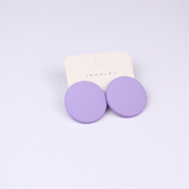 20 Color Round Spray Paint Earrings Simple Fashion Acrylic Personality Candy Color-Jewearrings