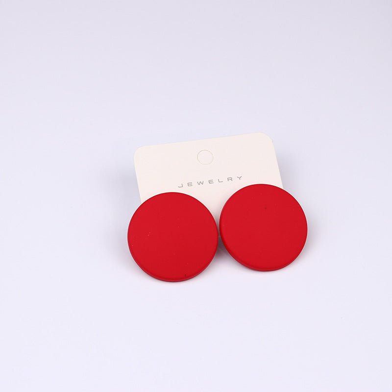 20 Color Round Spray Paint Earrings Simple Fashion Acrylic Personality Candy Color-Jewearrings