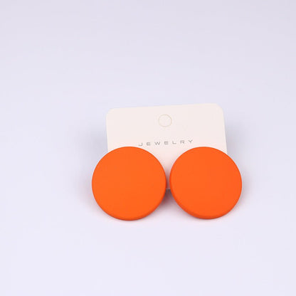 20 Color Round Spray Paint Earrings Simple Fashion Acrylic Personality Candy Color-Jewearrings